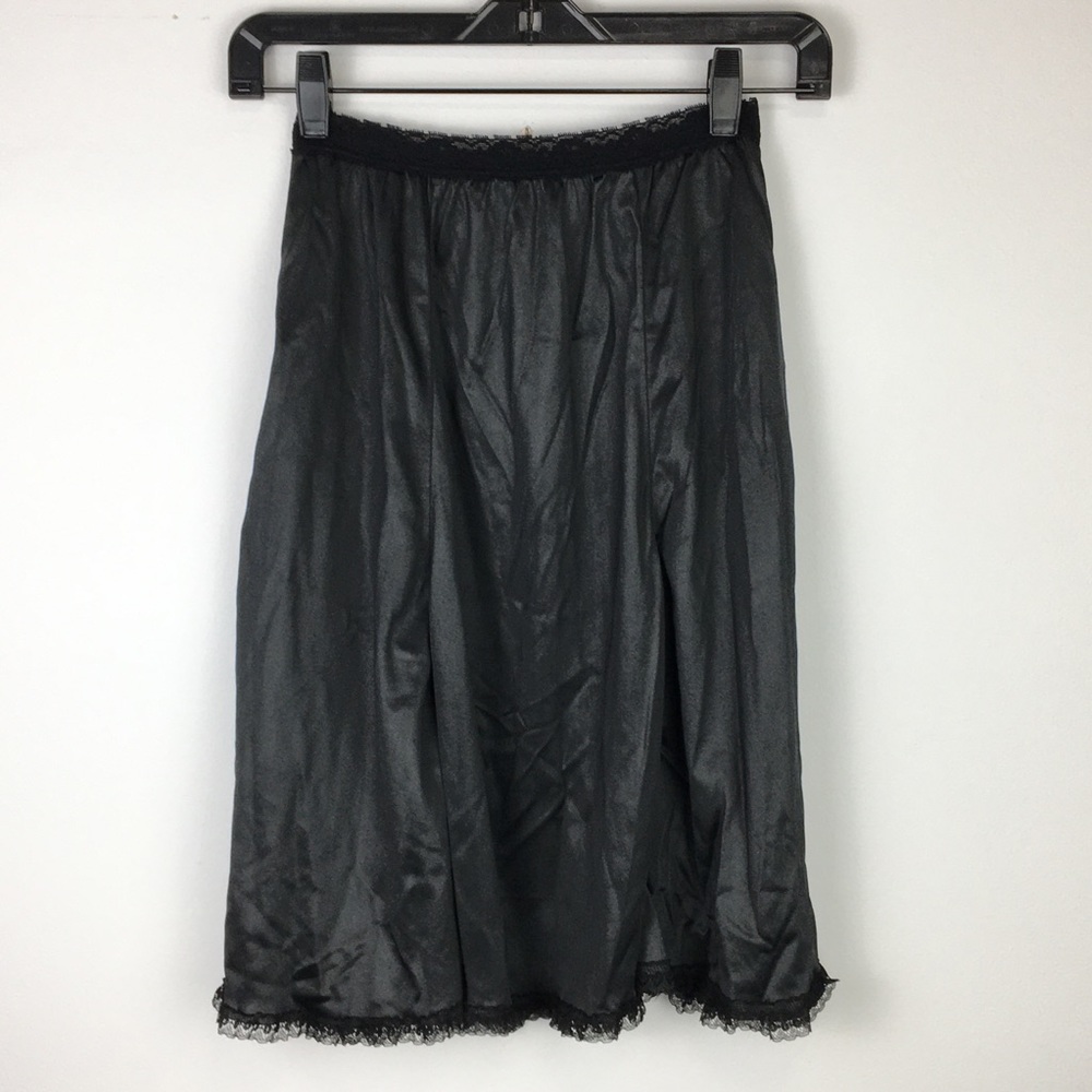 Vintage FRENCH MAID Half Slip black lace
